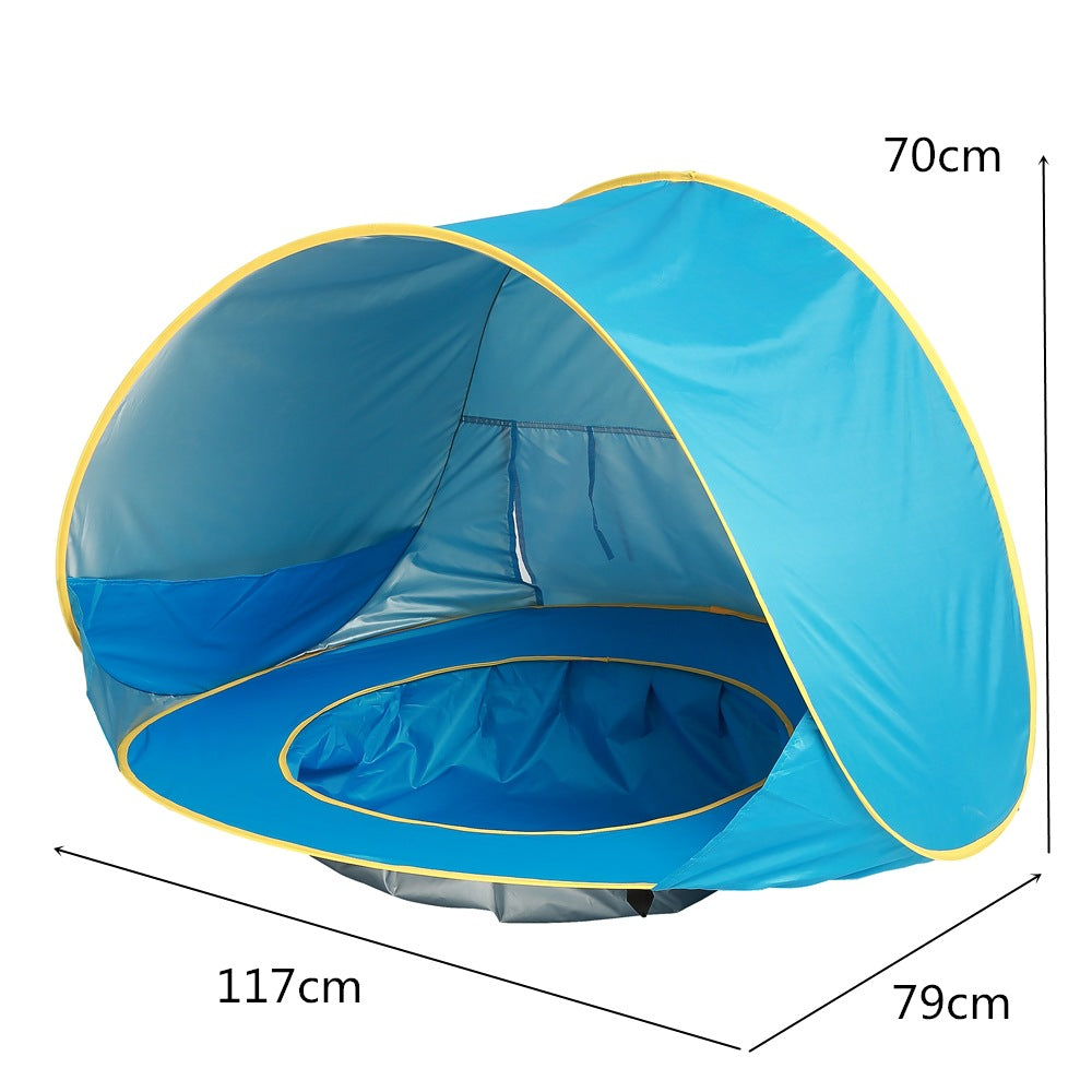 Baby Beach Tent Kids Outdoor Camping Easy Fold Up Waterproof Pop Up Sun Awning Tent UV-protecting
