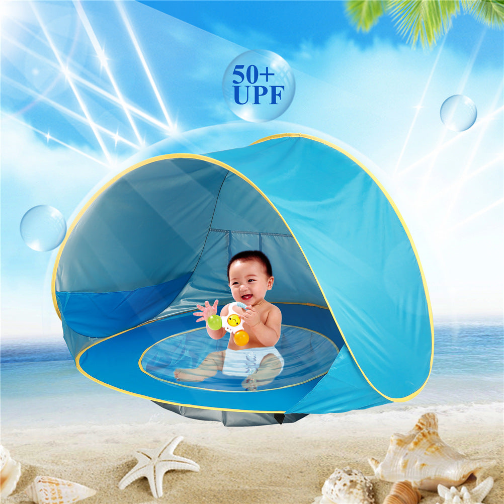 Baby Beach Tent Kids Outdoor Camping Easy Fold Up Waterproof Pop Up Sun Awning Tent UV-protecting