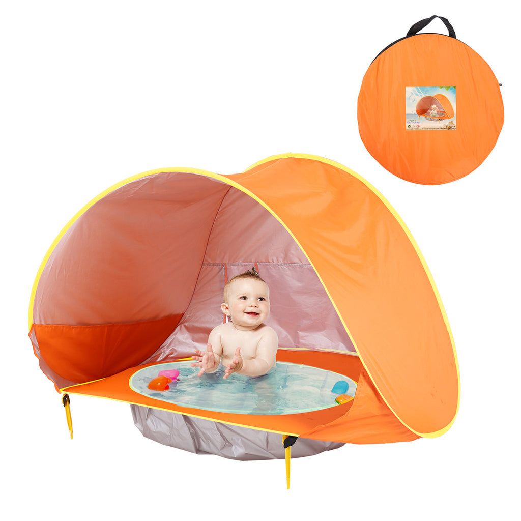 Baby Beach Tent Kids Outdoor Camping Easy Fold Up Waterproof Pop Up Sun Awning Tent UV-protecting